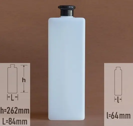 Sticla plastic 1 litru (1000ml) culoare semitransparent cu capac flip-top negru